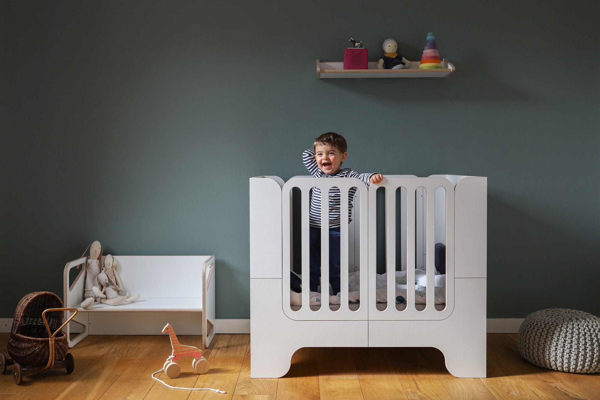 mitwachsendes Babybett / Kinderbett Minimalmaxi von WILJA & Zubehör