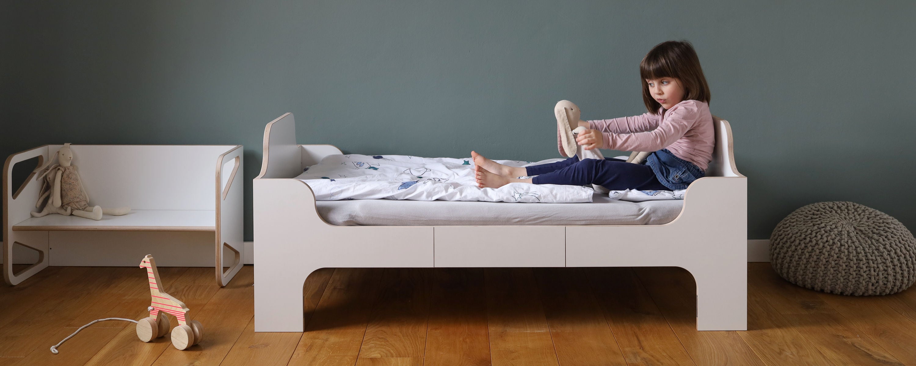 mitwachsendes Babybett / Kinderbett Minimalmaxi von WILJA & Zubehör