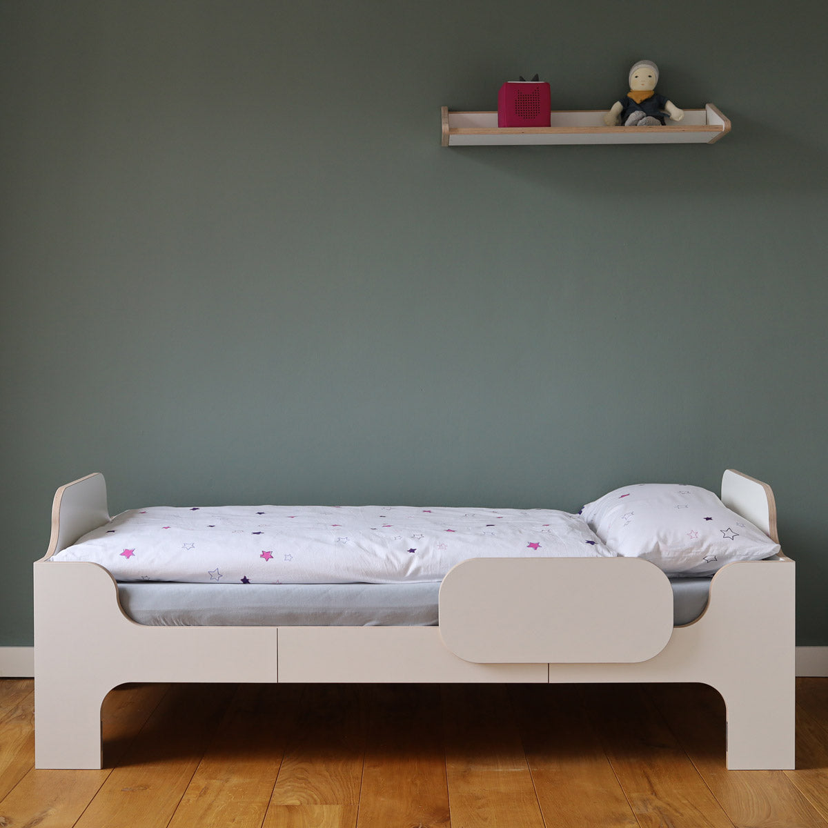 WILJA Kinderbett Minimalmaxi als Juniorbett 160 cm mit Rausfallschutz