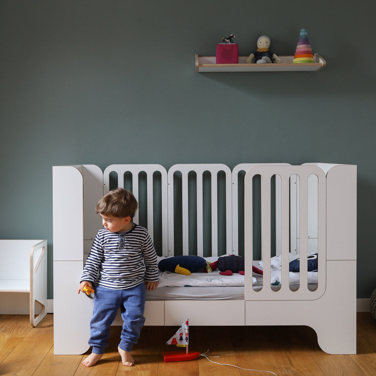 WILJA mitwachsendes Kinderbett Minimalmaxi zwei Elemente geöffnet