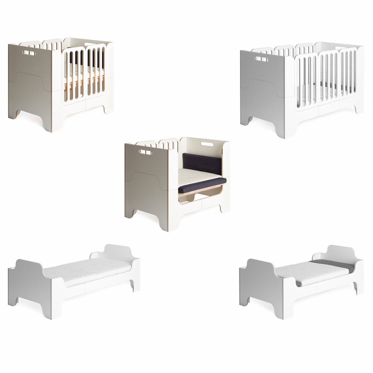 WILJA Starterset für Minimalmaxi Babybett Kinderbett mitwachsend