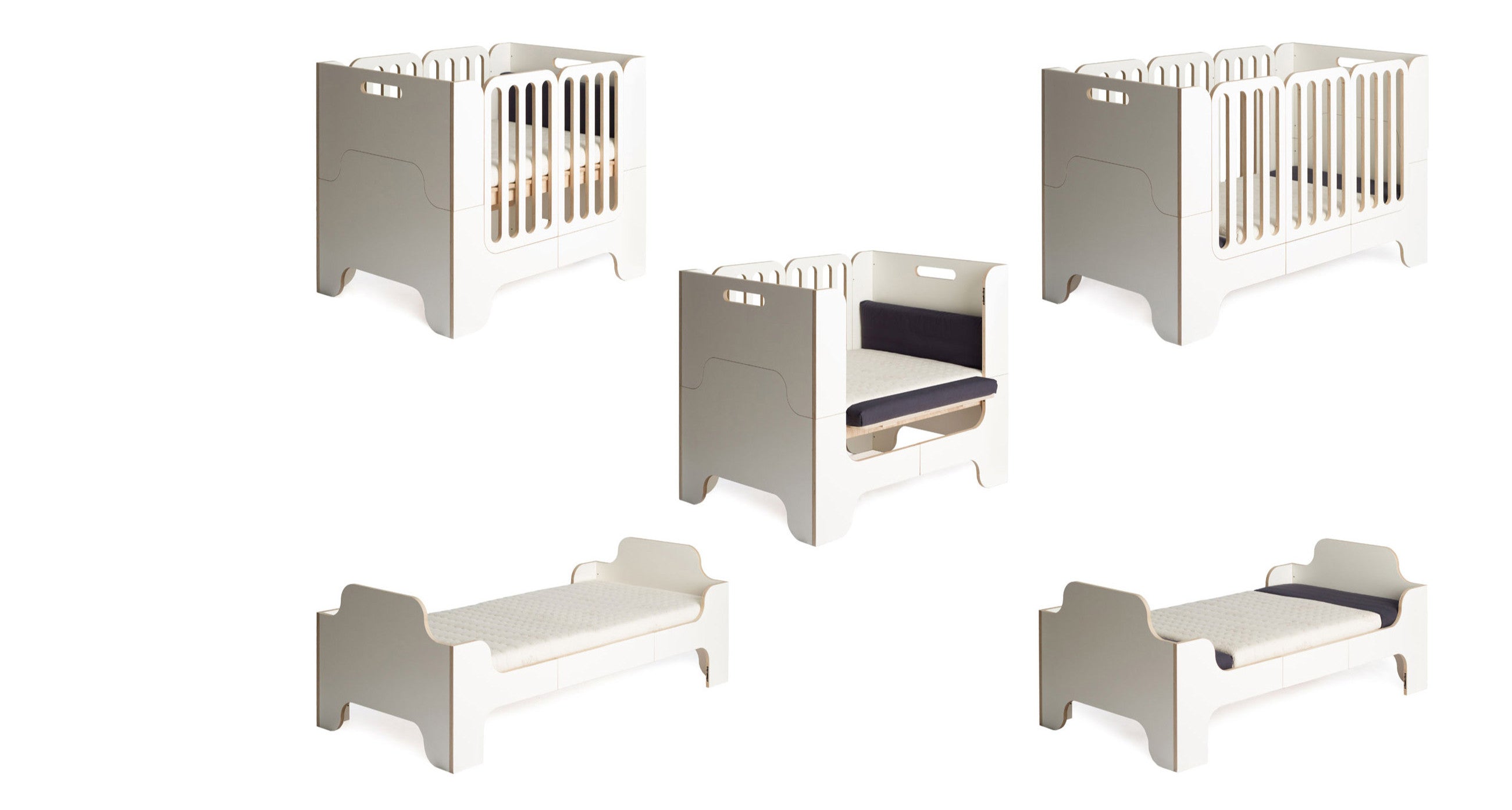 mitwachsendes Babybett / Kinderbett Minimalmaxi von WILJA multifunktional