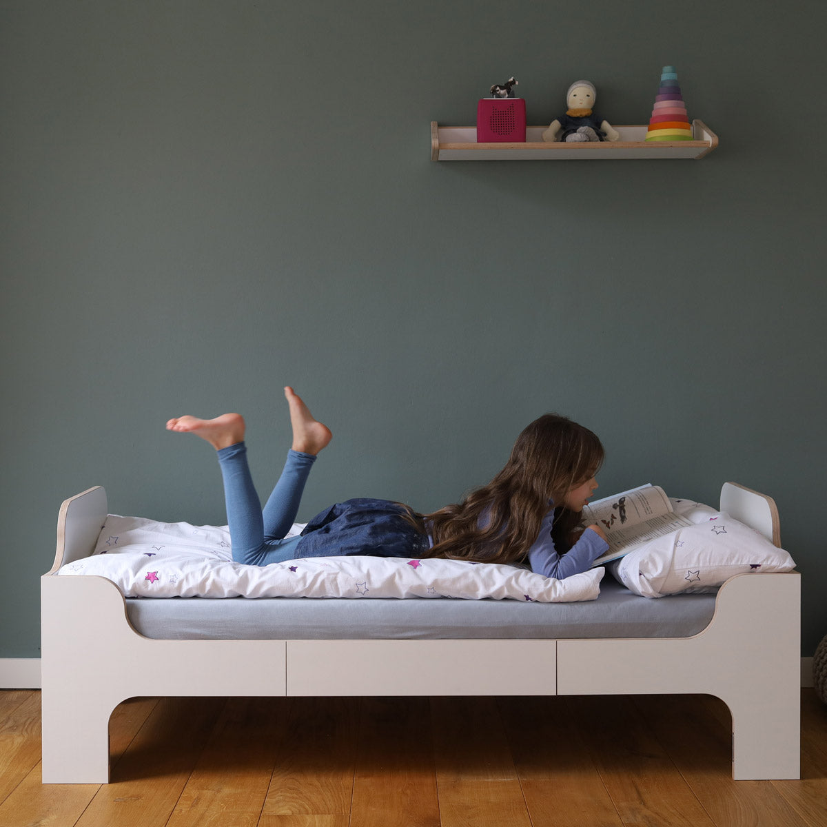 WILJA mitwachsendes Kinderbett Minimalmaxi als Juniorbett mit Länge 160 cm